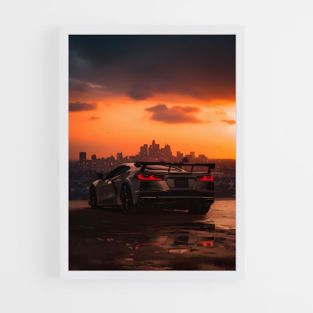 Poster Coucher de Stingray – affiche Chevrolet (vue 3)
